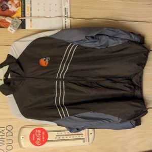 Vintage 1990s Cleveland Brown NFL Windbreaker Jacket Sports Embroidered 2XL Zip